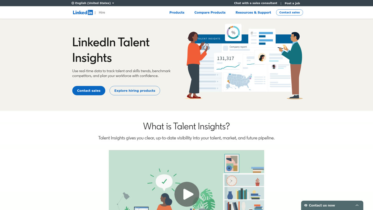 LinkedIn Talent Insights homepage