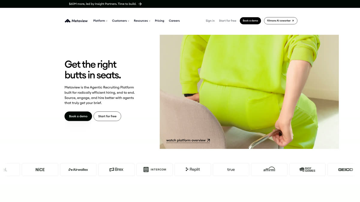 Metaview homepage