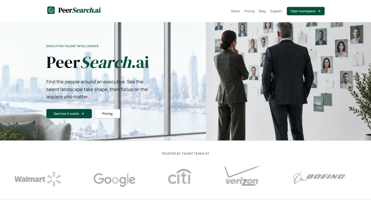 PeerSearch.ai homepage